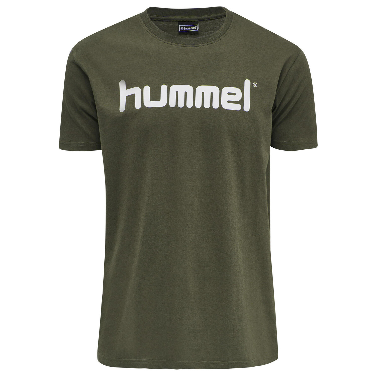 

Хлопковая футболка с логотипом Hmlgo S/S Футболка S/S Мужчины HUMMEL, туманно-серый/бежевый/бежевый