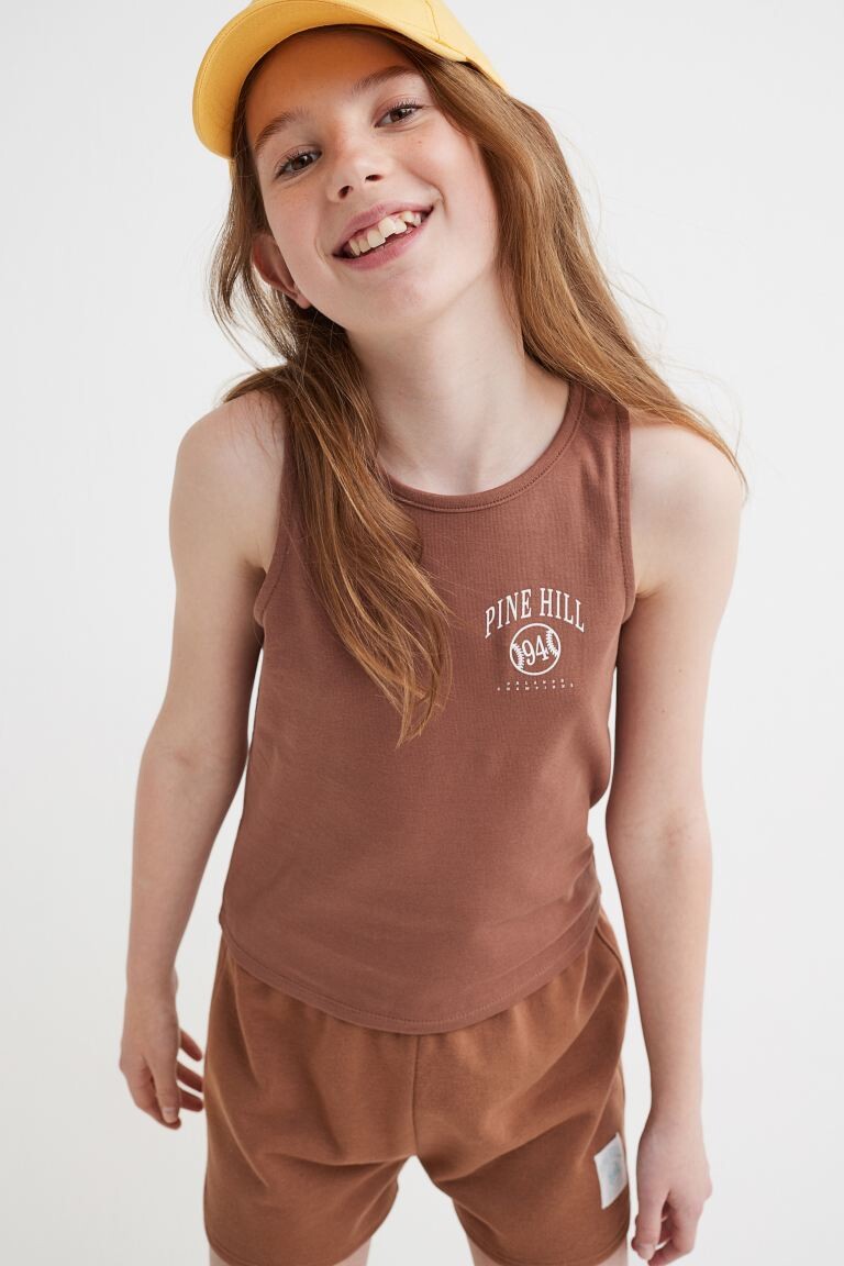 

2 пары хлопковых футболок H&M Pine Hill, коричневый