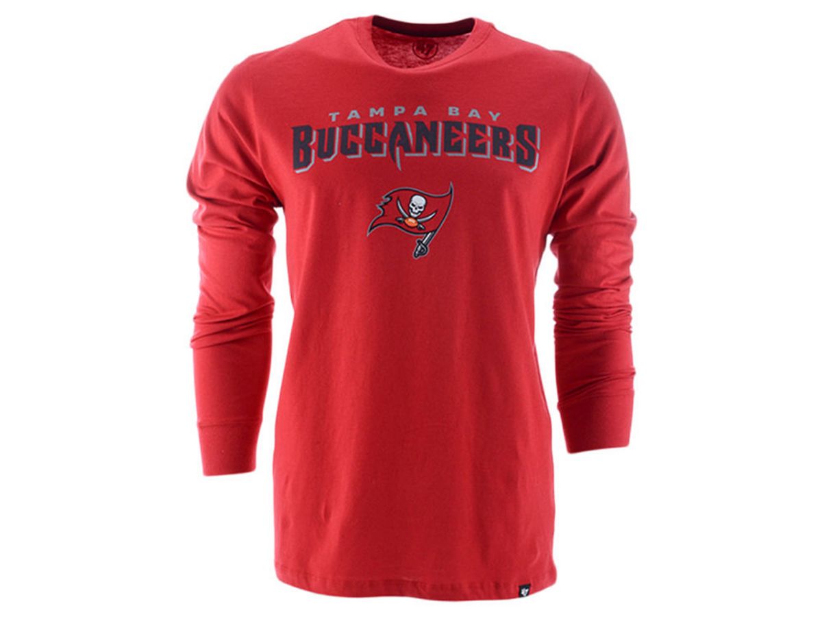 Мужская футболка с длинным рукавом tampa bay buccaneers pregame super rival '47 Brand, красный