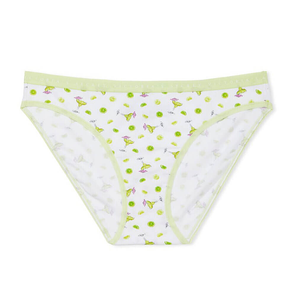 

Трусики-бикини Victoria's Secret Stretch Cotton, белый/светло-зеленый