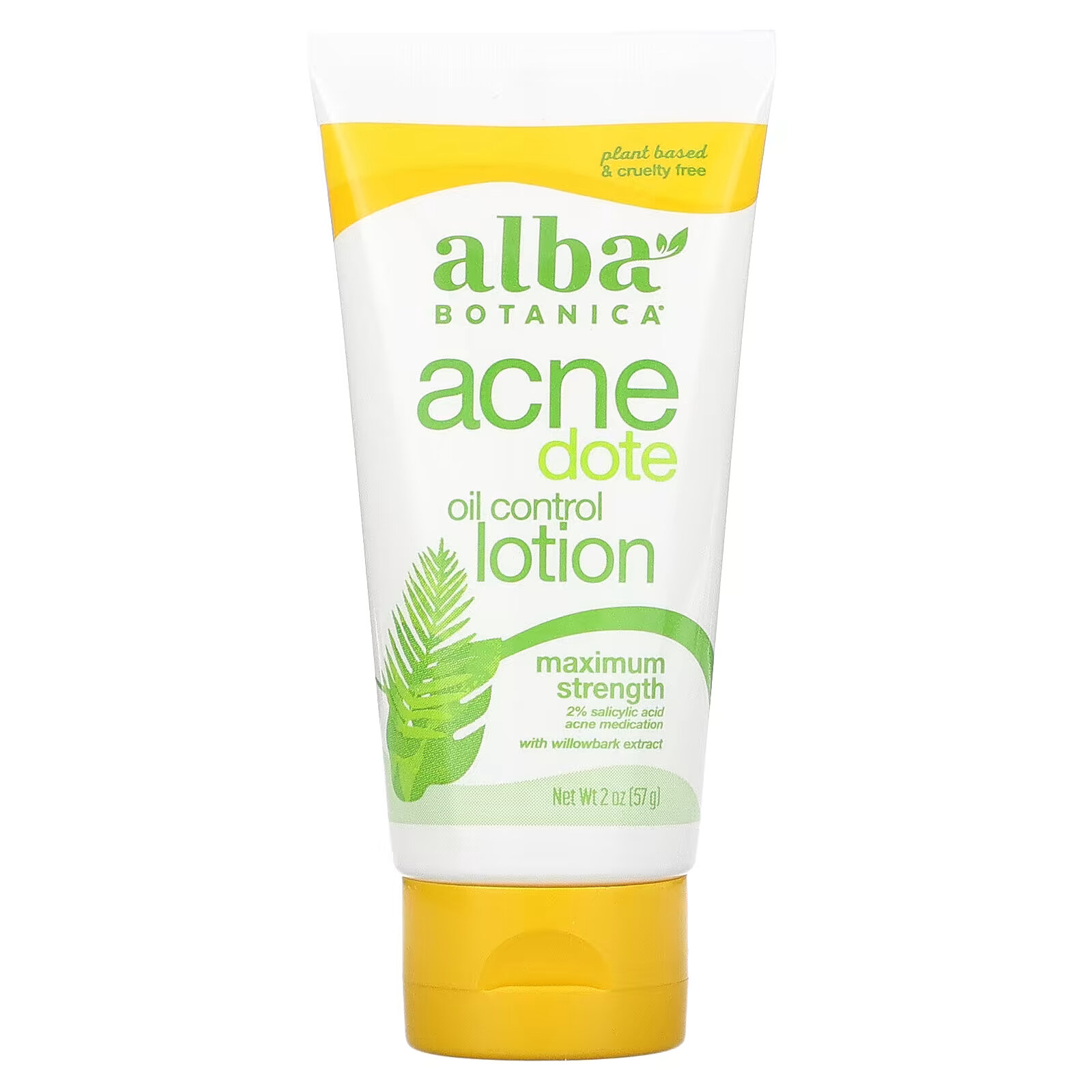 Alba Botanica, Acne Dote, Лосьон для контроля уровня кожного сала, Без масла, 2 унц. (57 г) alba botanica acne dote невидимый гель по уходу за кожей нежирный 14 г 0 5 унции