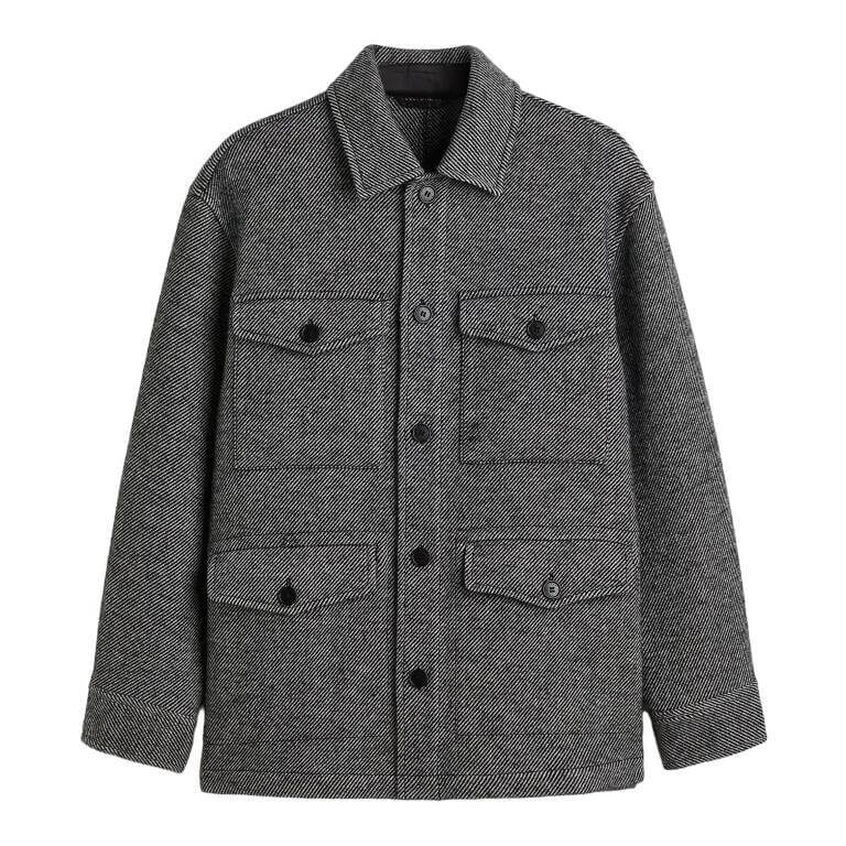 

Жакет H&M Wool-Blend, черный/полосы
