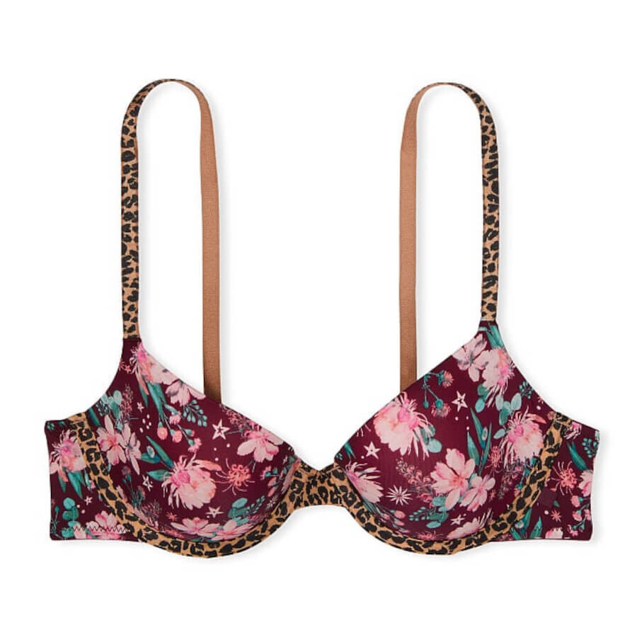 

Бюстгальтер на косточках Victoria's Secret Sexy Tee Lightly-Lined Contrast Strap Demi, мультиколор