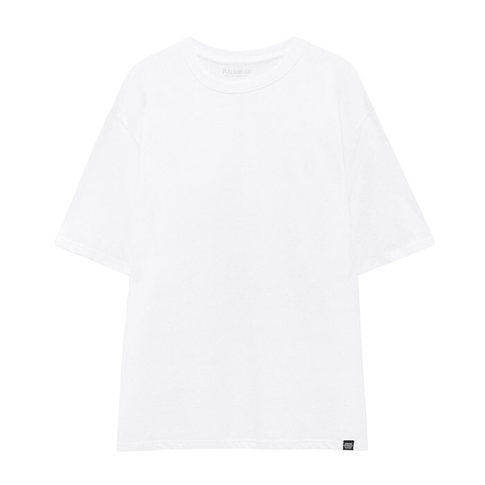 

Футболка Pull&Bear Basic Short Sleeve, белый