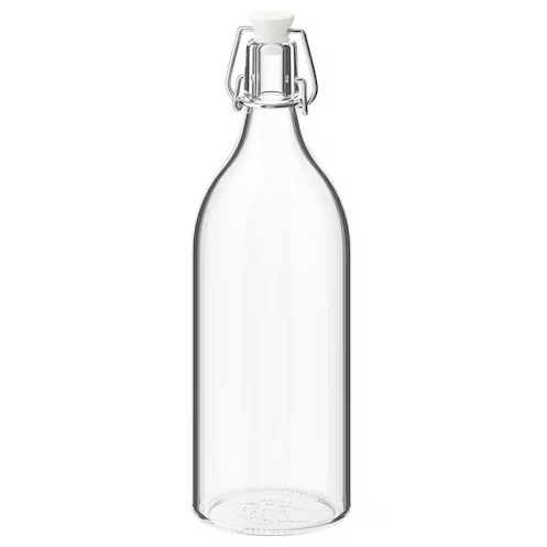 Бутылка с пробкой 1 литр Ikea Korken, прозрачный