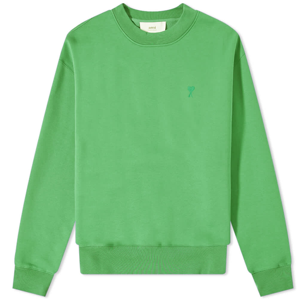 

Толстовка AMI Tonal Heart Crew Sweat, Зеленый