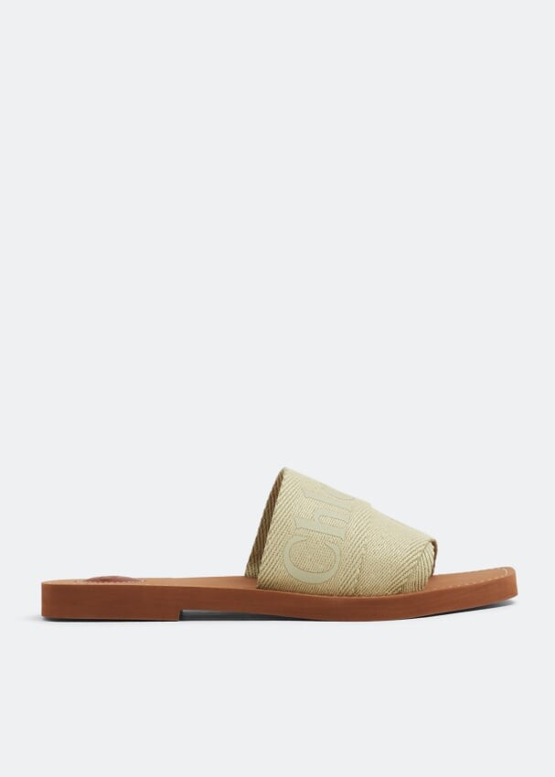 

Сандалии CHLOÉ Woody flat sandals, зеленый