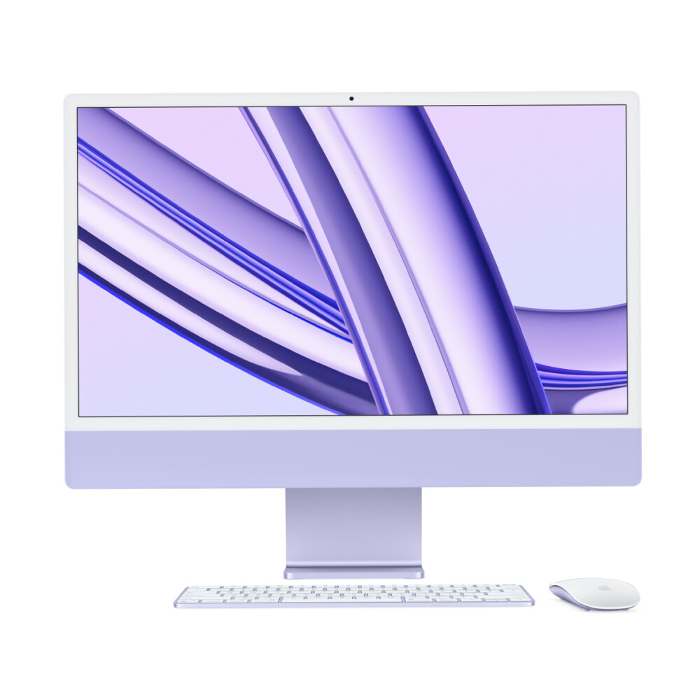 

Моноблок Apple iMac 24'' М3 (2023), 8 CPU/10 GPU, 16ГБ/1ТБ, Gigabit Ethernet, Purple, английская клавиатура