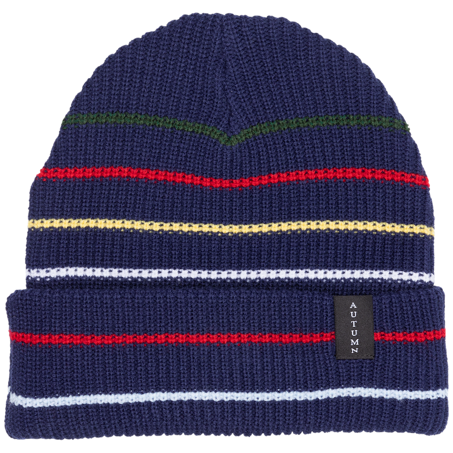 Шапка - Бини Autumn Select с несколькими полосками, темно - синий базовая шапка бини ctm комплект из шарфа и перчаток темно синий