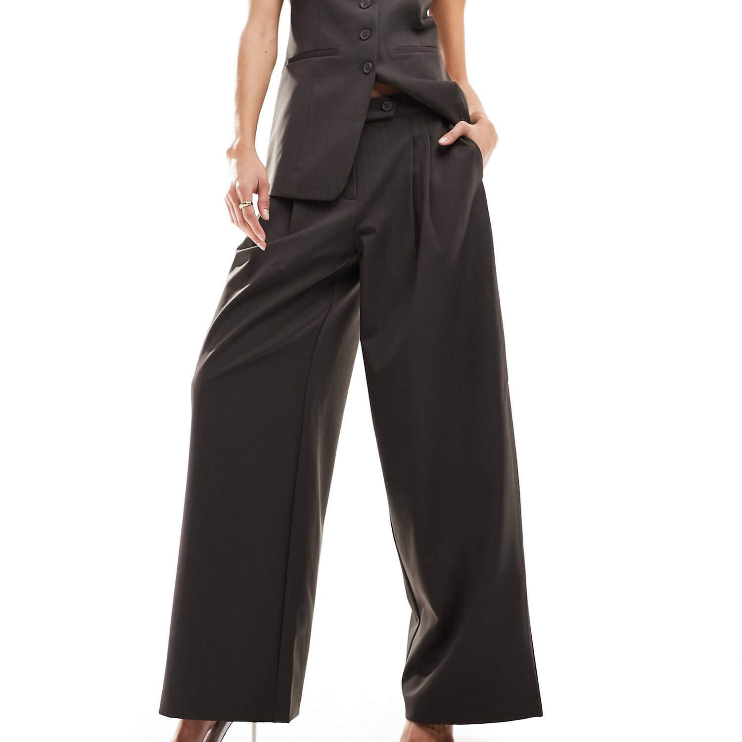 

Брюки NA-KD Co-Ord Pocket Detail, темно-зеленый
