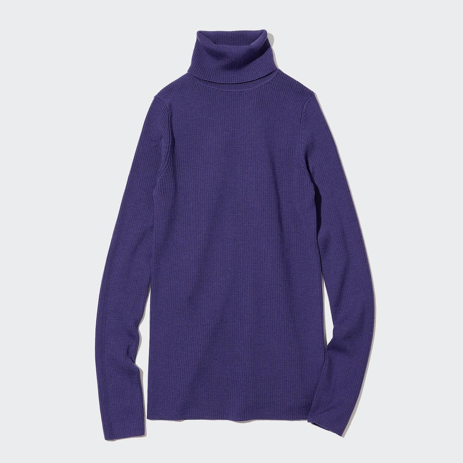 

Джемпер Uniqlo Extra Fine Merino Ribbed Turtleneck, фиолетовый