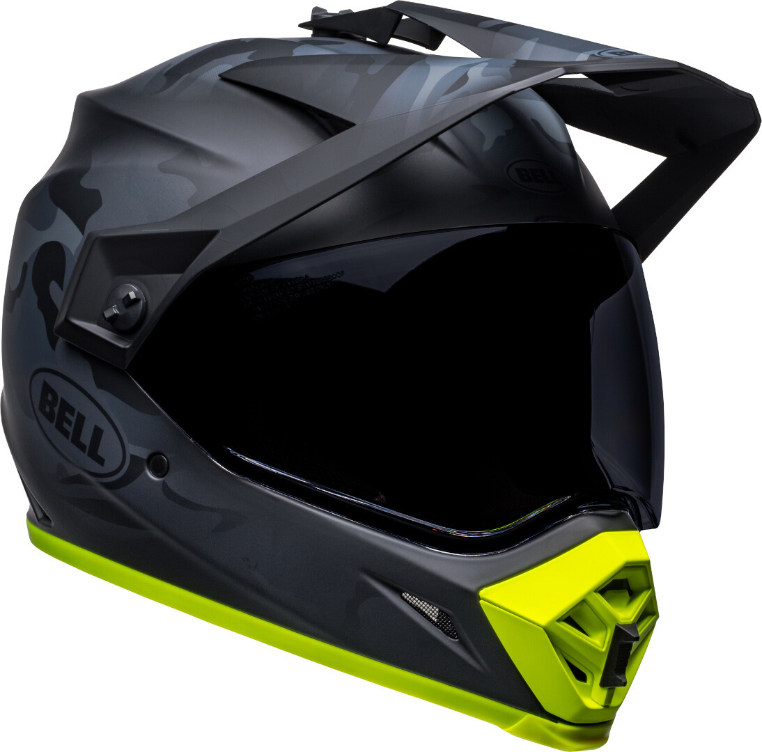Шлем для мотокросса Bell MX-9 Adventure MIPS Stealth, черный/желтый шлем fxr blade 2 0 carbon evo для мотокросса черный желтый