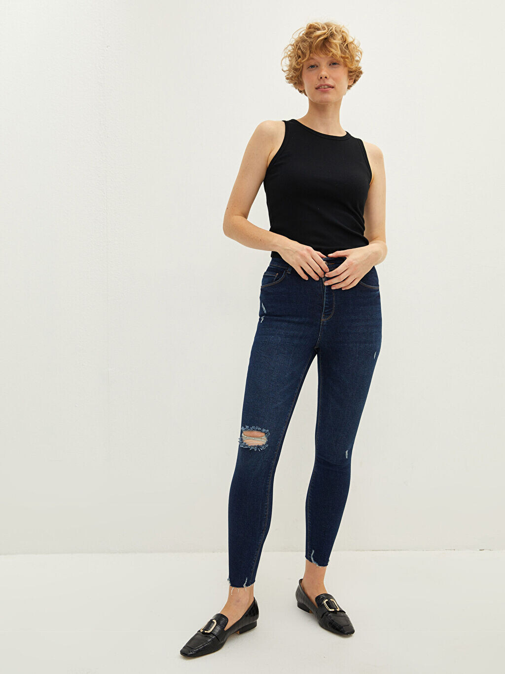 

Супероблегающие женские джинсы Rodeo с высокой талией и карманами LCW Jeans