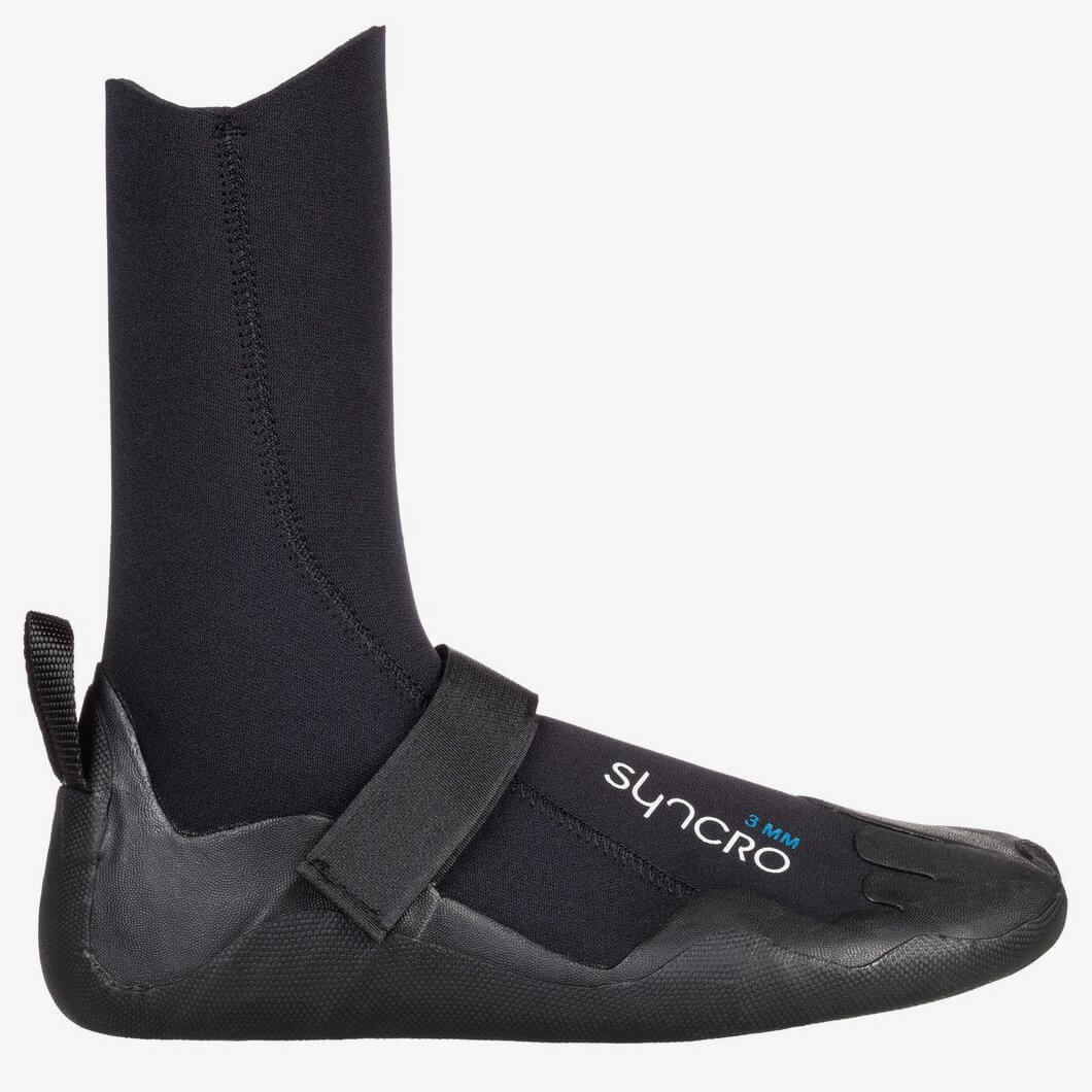 Женские ботинки для гидрокостюма Roxy 5mm Syncro Round Toe, черный 2022 motorcycle boots thick heel platform shoes woman slip on round toe fashion martin boots