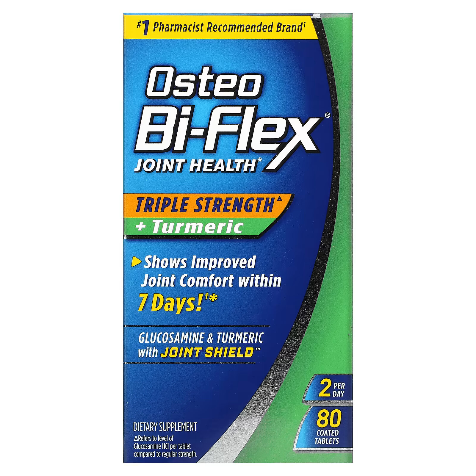 Osteo Bi-Flex, добавка для здоровья суставов, тройная сила действия + куркума, 80 покрытых оболочкой таблеток osteo bi flex здоровье суставов тройная сила 40 таблеток в оболочке