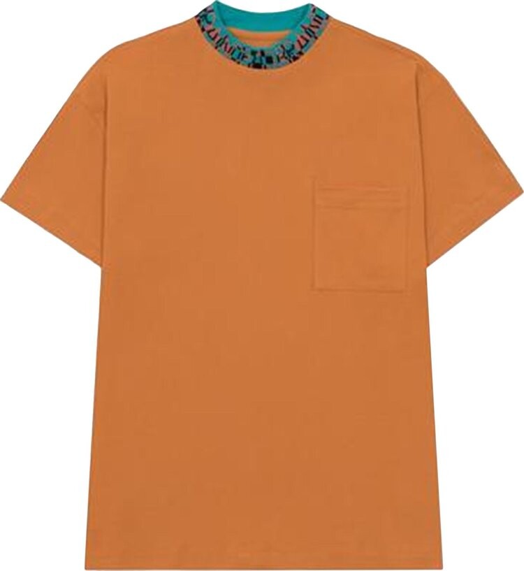 

Рубашка Brain Dead Jacquarded Collar Pique Mock Neck Shirt 'Orange', оранжевый