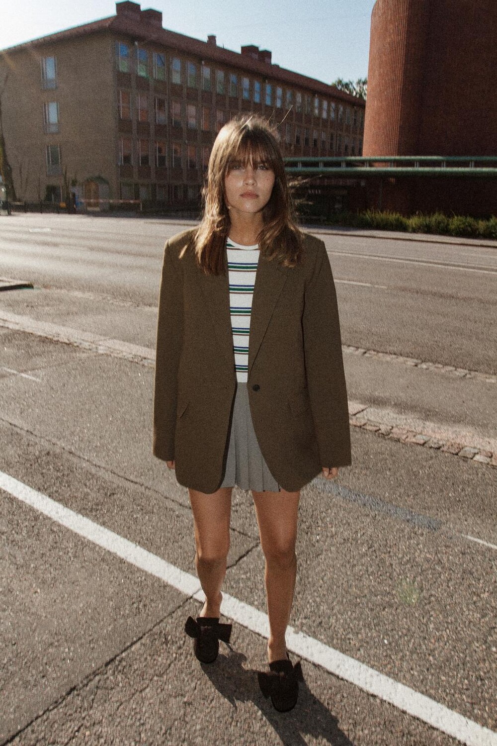 

Базовый блейзер ZARA, светлый хаки