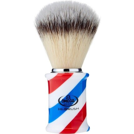 

Omega 46735 Помазок для бритья FiberHi-Brush Barber Pole Blue, 1 шт.