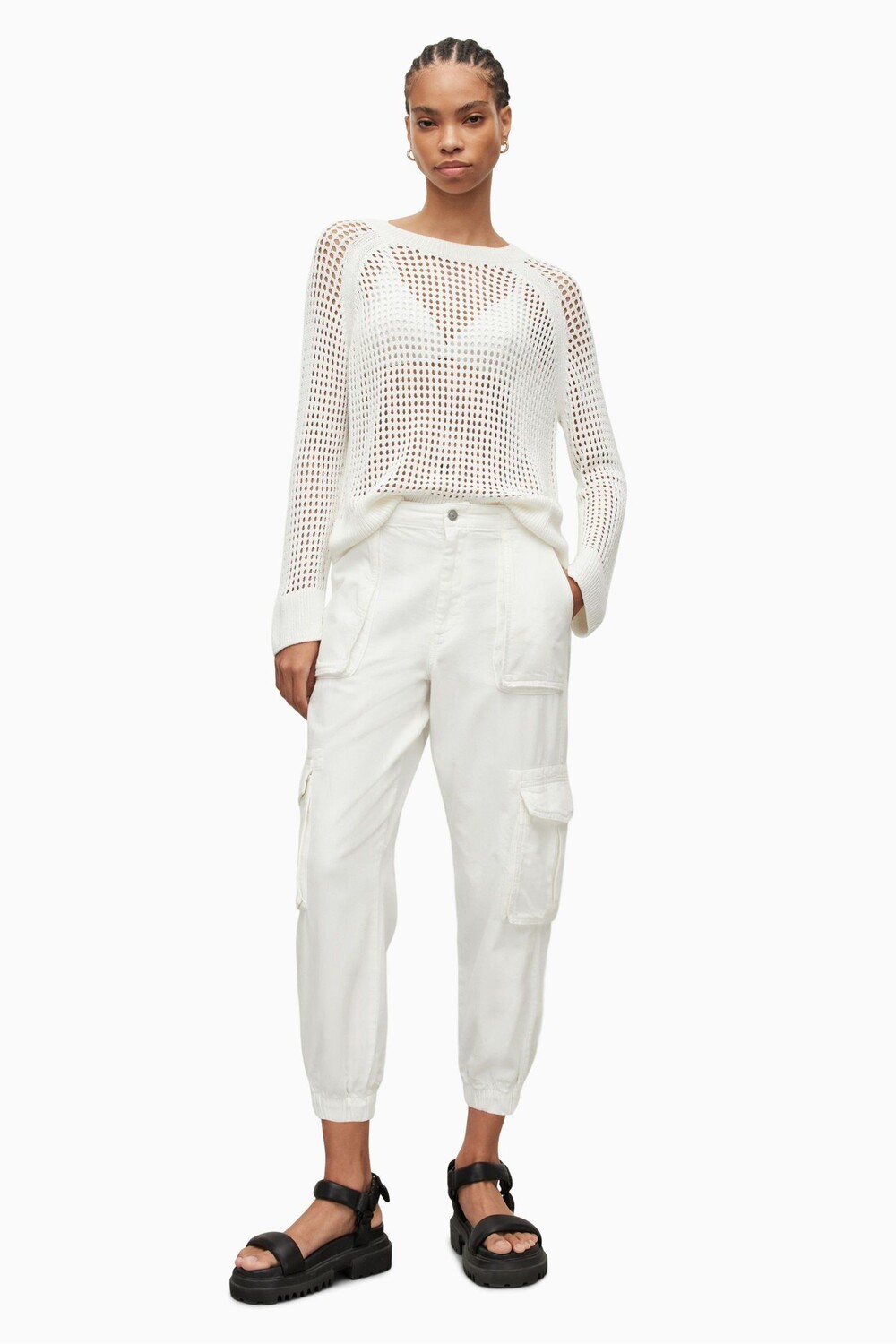 

Белые джинсовые брюки AllSaints Frieda All Saints, белый