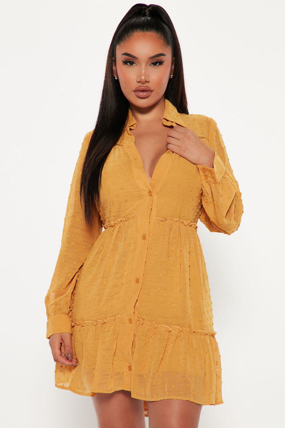 

Платье Fashion Nova FE22G178, желтый