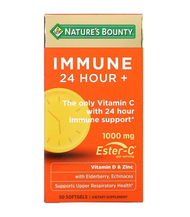 Иммунитет 24 часа+, 500 мг, 50 мягких таблеток, Nature's Bounty