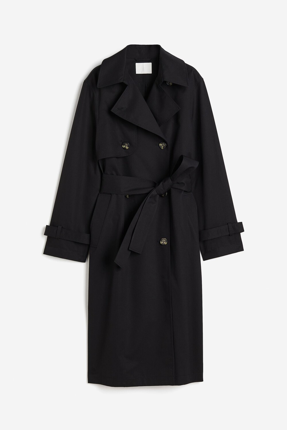 

Тренч H&M Cotton Twill, черный