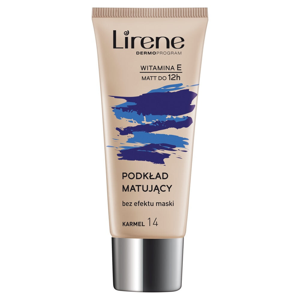 Lirene Матирующая тональная основа Nature Matte 14 Caramel 30мл