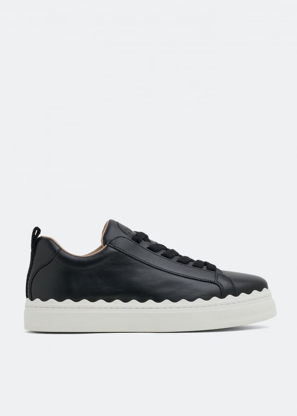 

Кроссовки CHLOÉ Lauren leather sneakers, черный