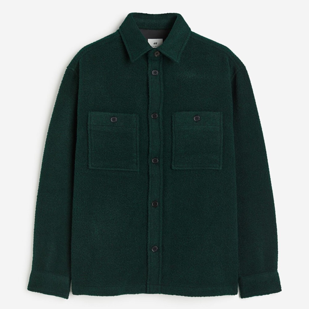 

Куртка рубашка H&M Loose Fit, темно-зеленый