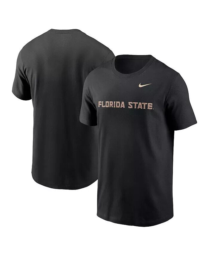 

Мужская черная футболка с надписью Florida State Seminoles Primetime Evergreen Nike, черный