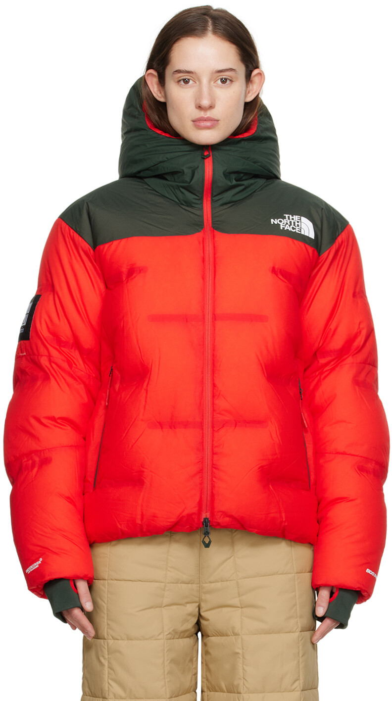 

Красный и зеленый Пуховик The North Face Edition Nuptse Undercover, цвет Dark cedar/High risk red