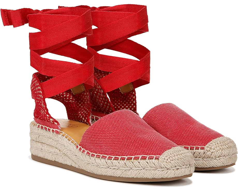 Туфли Franco Sarto Britney Ankle Strap Wedge Espadrilles, цвет Red Solid Fabric
