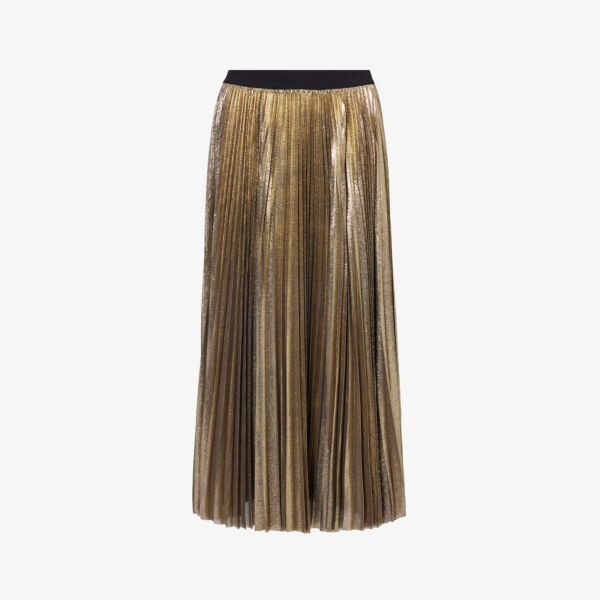 

Nurra тканая юбка миди со складками Weekend Max Mara, желтый