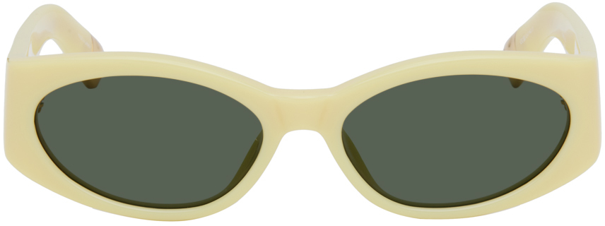 Желтые солнцезащитные очки Les Lunettes Ovalo Jacquemus, цвет Yellow/Yellow gold