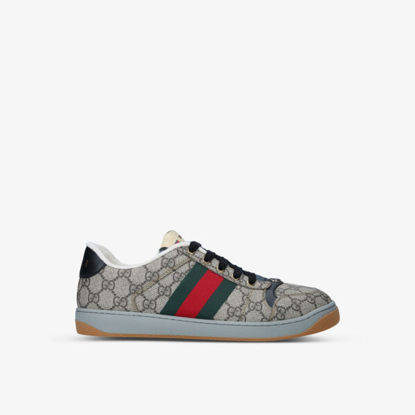 

Кеды Screener из парусины с монограммой Gucci, бежевый