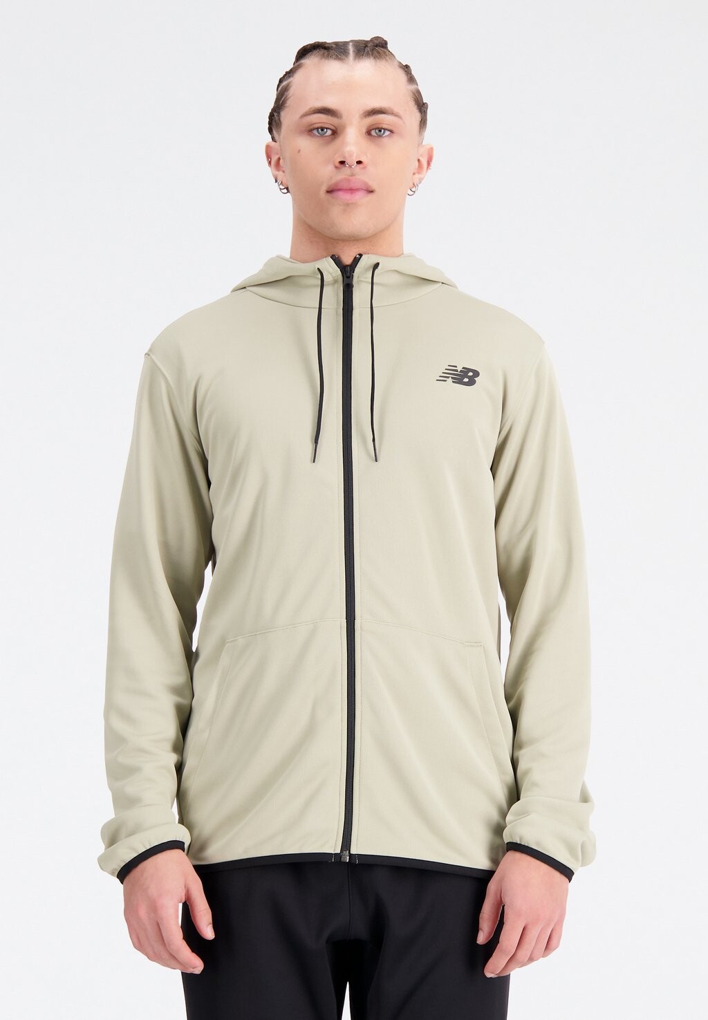 

Толстовка на молнии Tenacity New Balance, цвет fatigue green