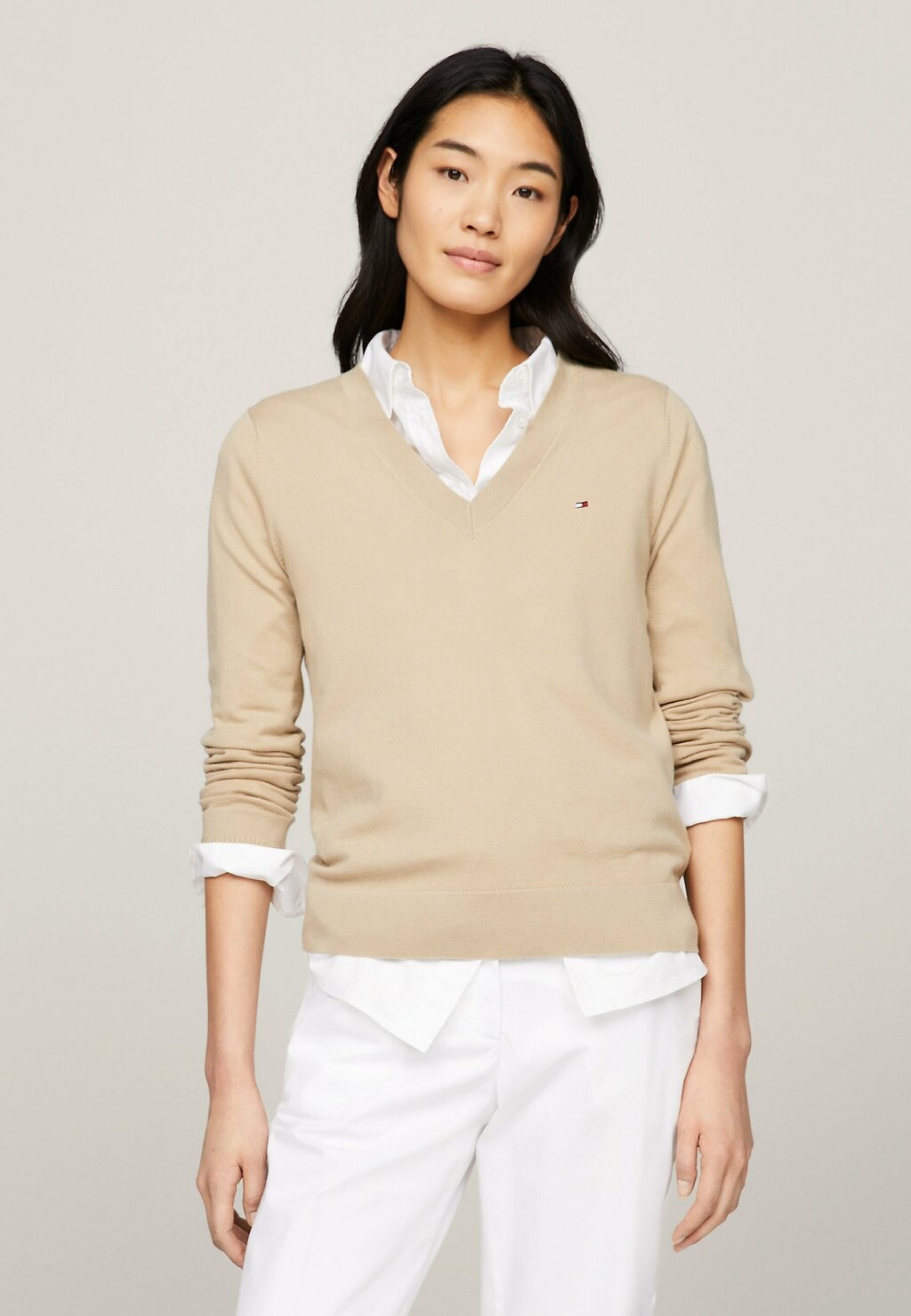 

Свитер вязаный STITCH V-NK Tommy Hilfiger, цвет beige
