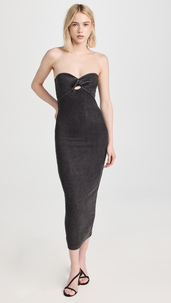 

Платье John Elliott Mineral Wash Gemini Rib Twist, черный