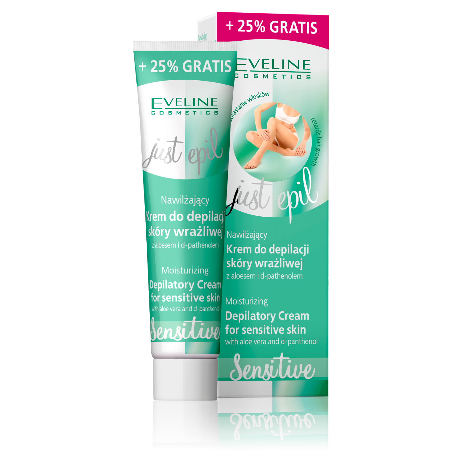 Eveline Cosmetics Just epil увлажняющий крем для депиляции чувствительной кожи, 125 мл
