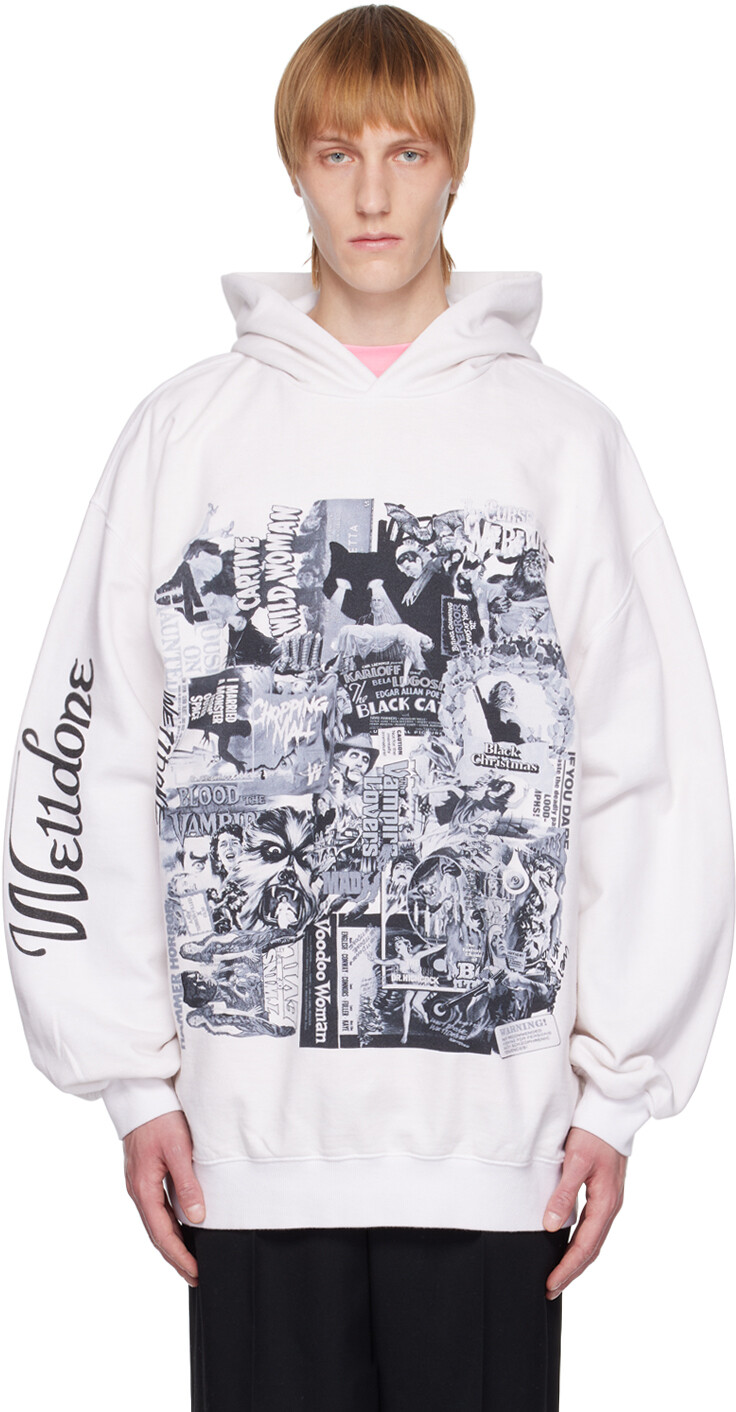 

Толстовка с капюшоном Off-White Horror Collage We11done, Серый