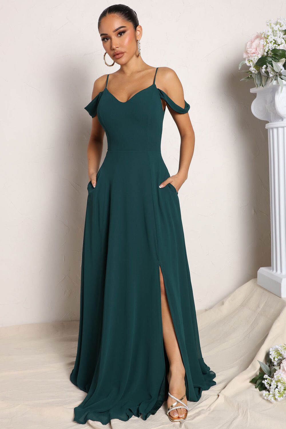 

Платье Fashion Nova M21045, изумрудный