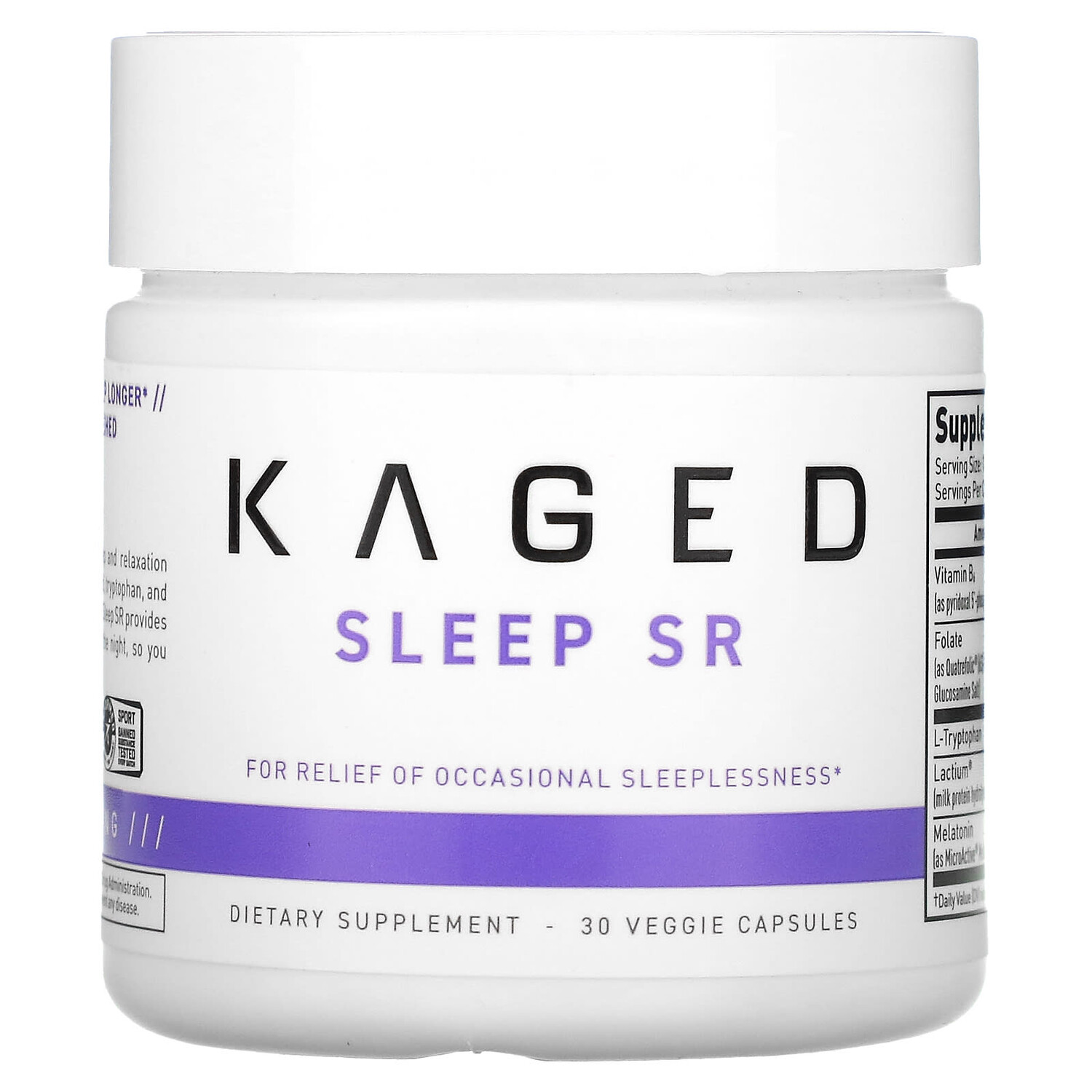 

Пищевая Добавка Kaged Sleep SR, 30 растительных капсул