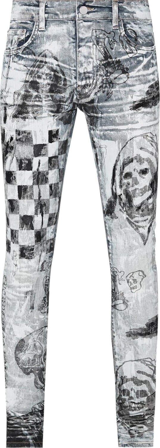 

Джинсы Amiri x Wes Lang Sketch Jean 'Painted Indigo', синий