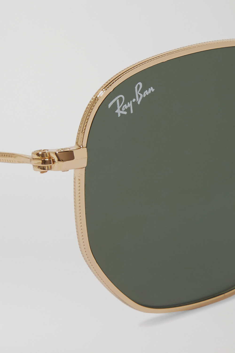 

RAY-BAN солнцезащитные очки в шестиугольной оправе золотистого цвета, золото