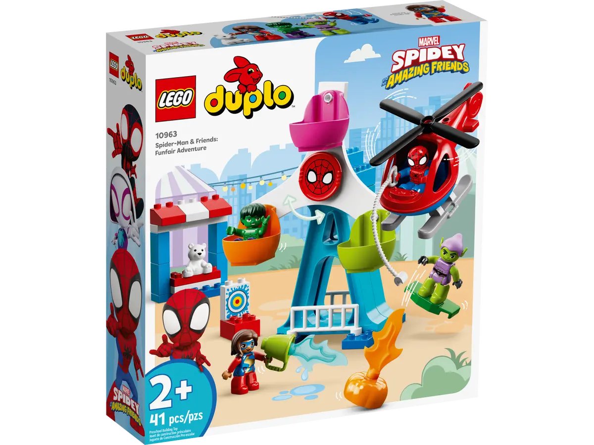 конструктор lego duplo spider man Конструктор Lego Duplo Spider-Man & Friends: Funfair Adventure 10963, 41 деталь