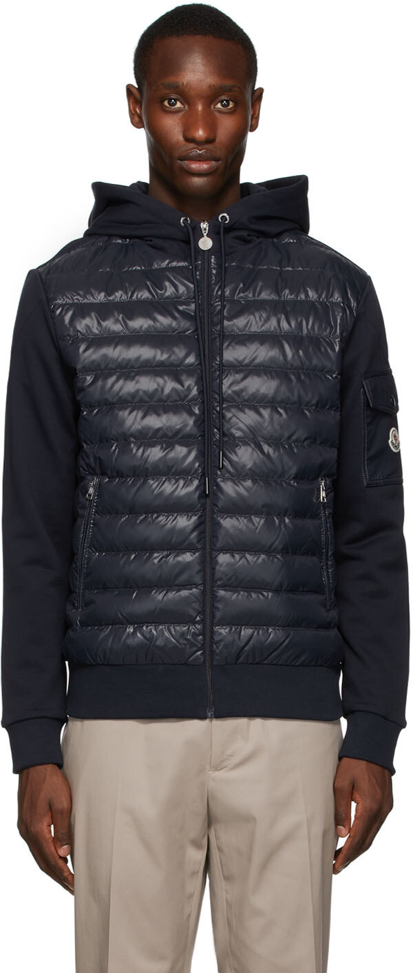 

Худи темно-синего цвета на молнии Moncler