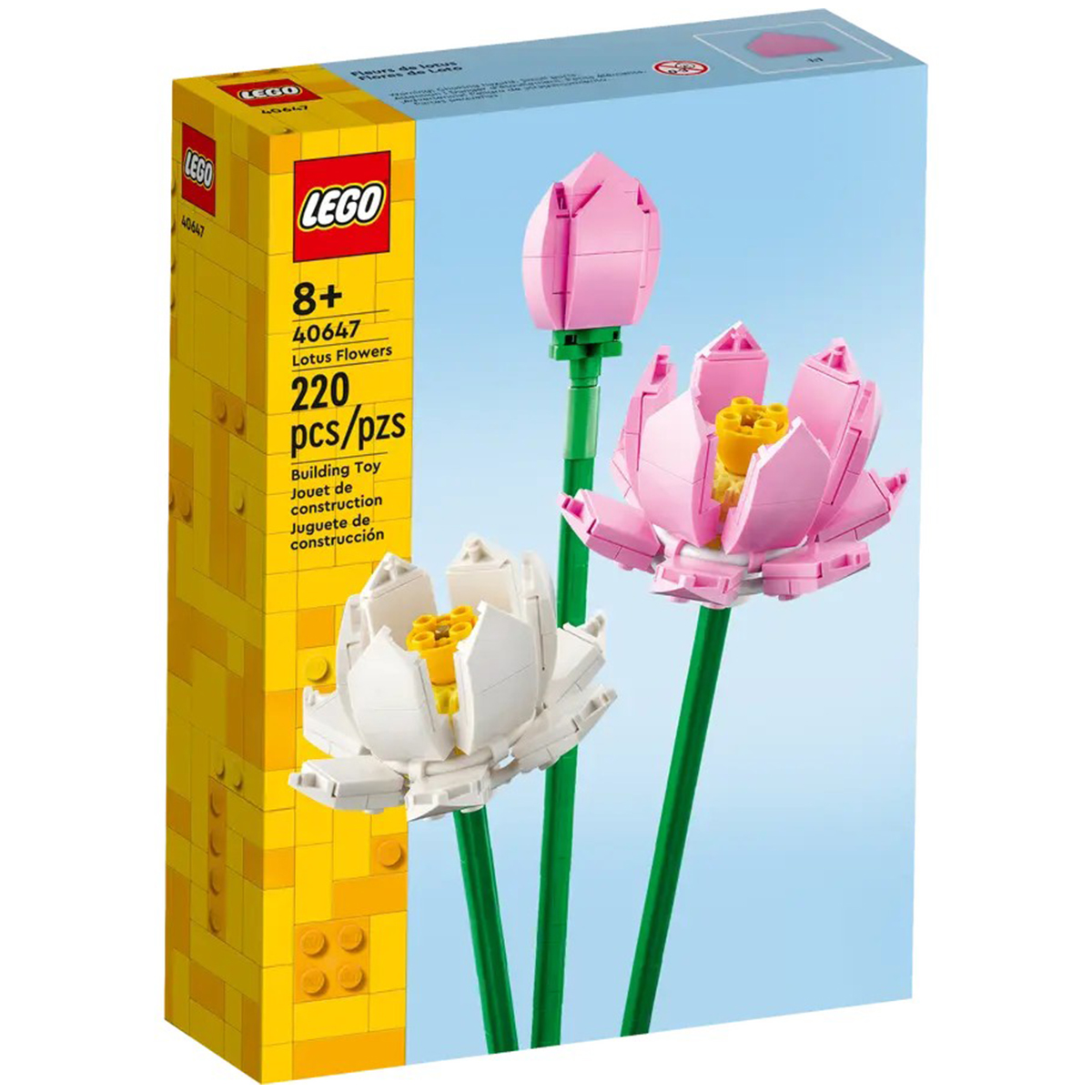 колье три нежных цветка Конструктор Lego Lotus Flowers 40647, 220 деталей