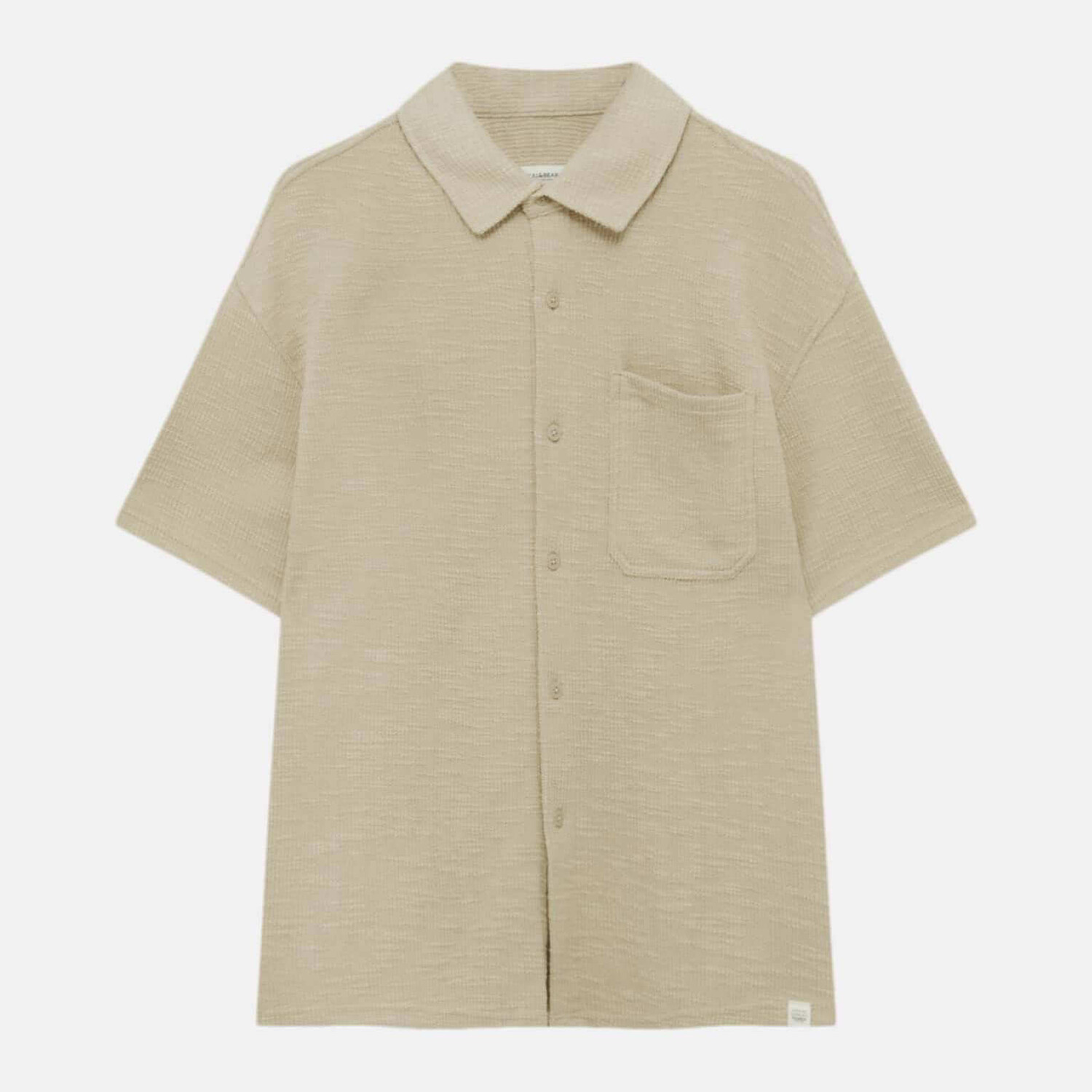 

Рубашка Pull&Bear Short Sleeve Rustic Unisex, бежевый