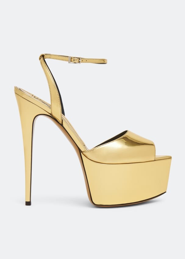 

Сандалии ALEXANDRE VAUTHIER Pointed platform sandals, золотой