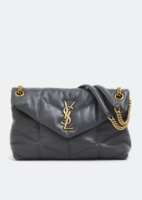 

Сумка SAINT LAURENT Puffer small chain bag, серый